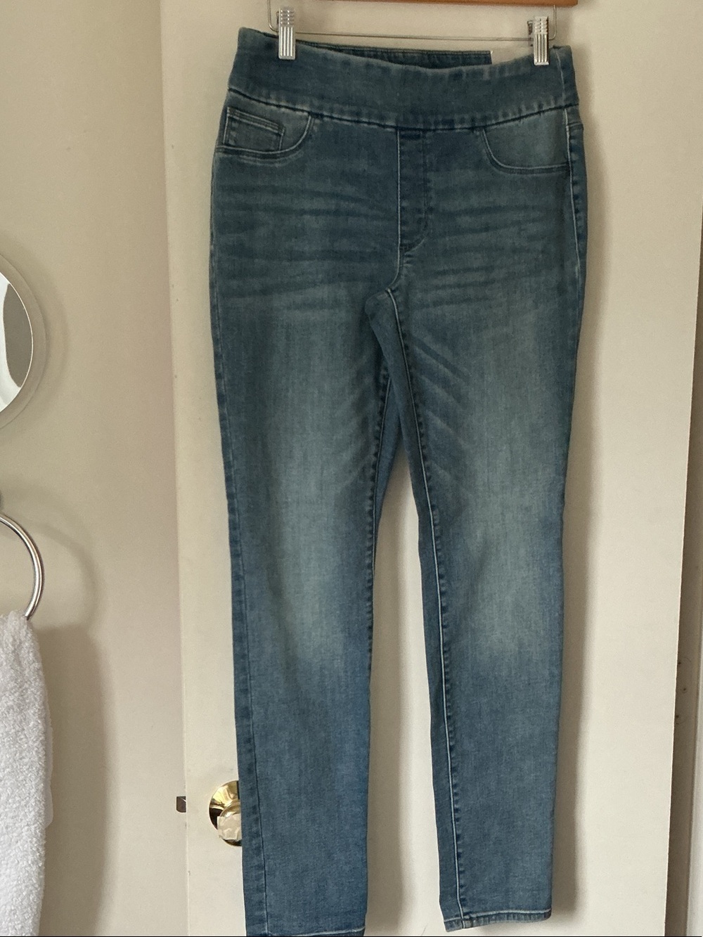 CHICOS Women's Pull-On Skinny Jeggings  in Blue